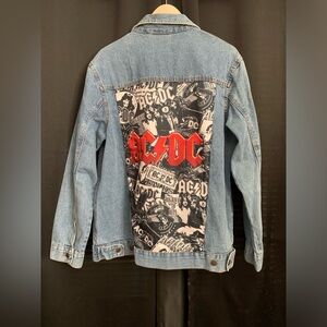 RARE Vintage look AC/DC denim jacket